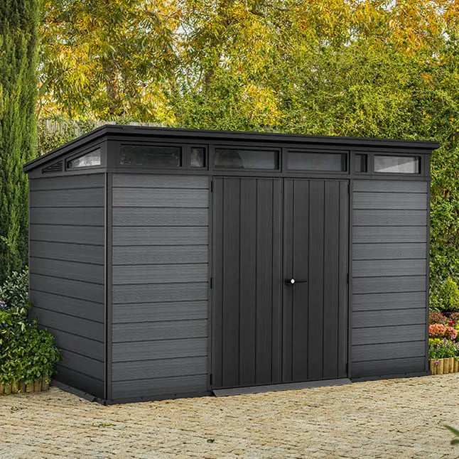 Keter Weather-Resistant Resin Storage Shed, 11 ft. x 7 ft. - Cortina