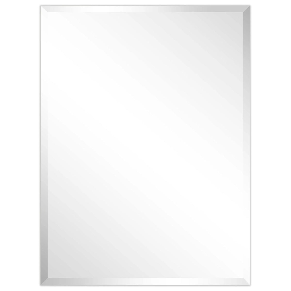 Frameless Beveled Prism Wall Mirror - Clear