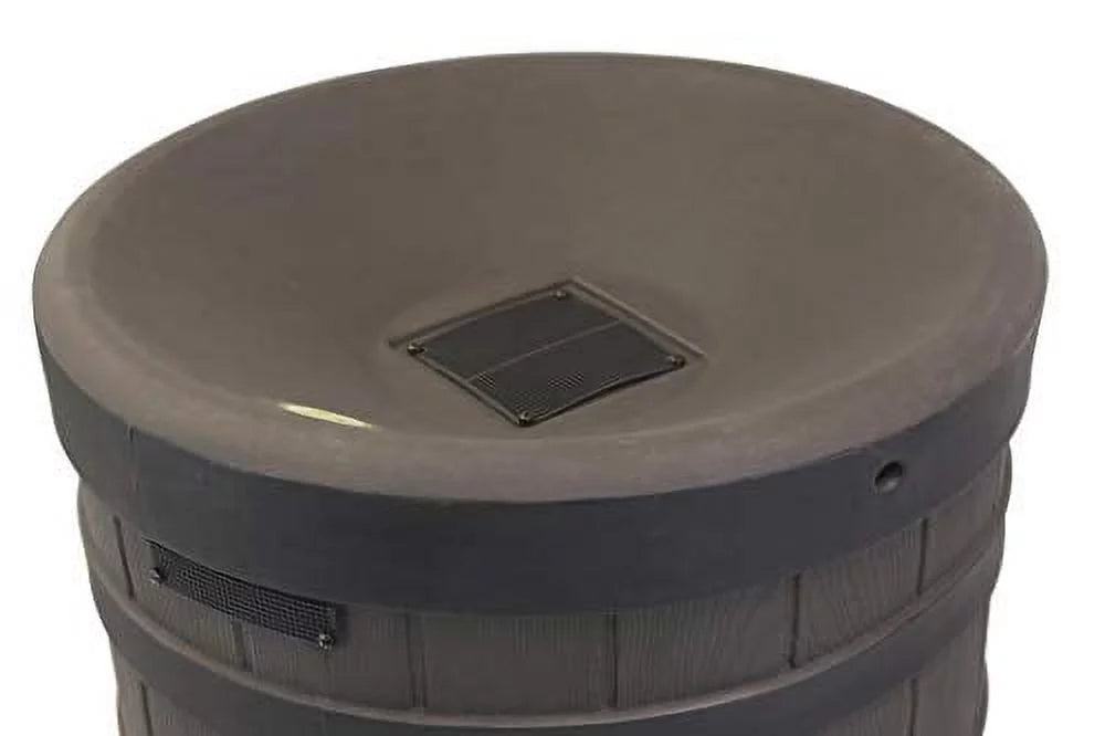Good Ideas Rain Wizard Rain Barrel 50 Gallon American Oak With Darkened Ribs