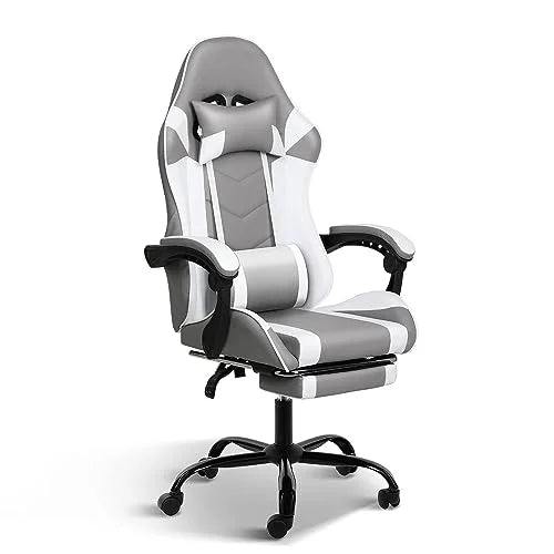 YSSOA Gaming Chair With Headrest, Lumbar Support And Retractable Footrest