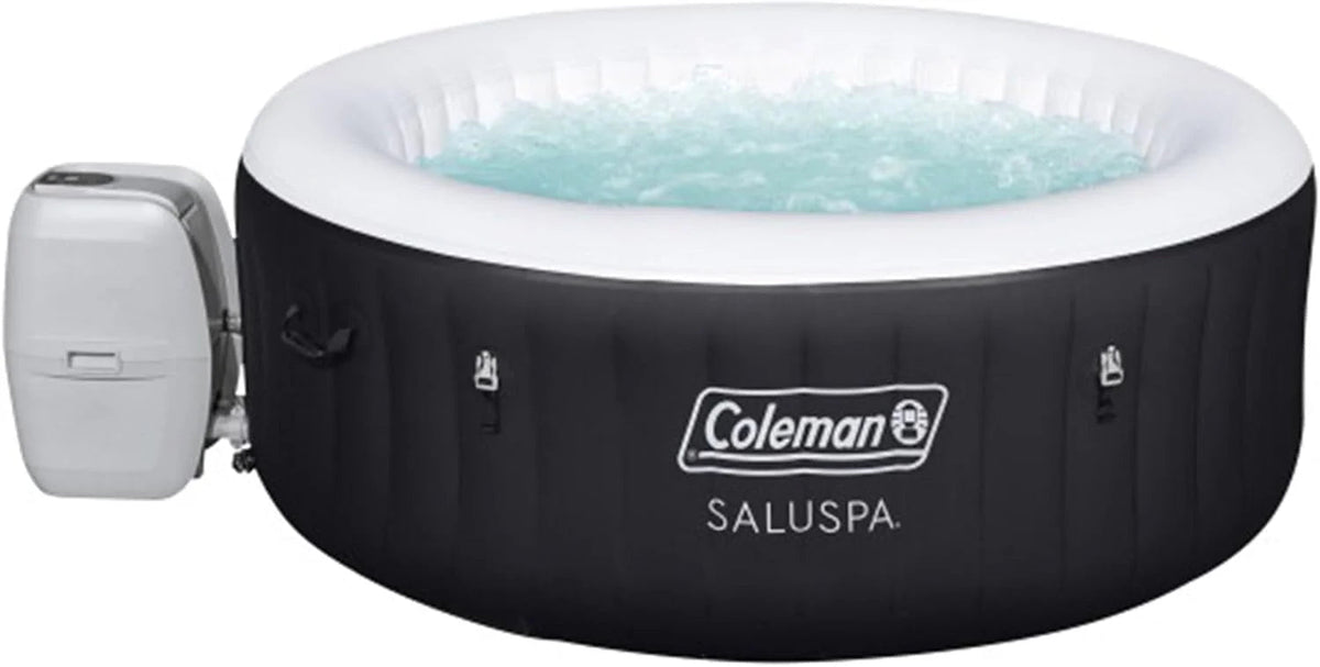 2-4 Person Inflatable Hot Tub With 120 Air Jets And Insulated Cover