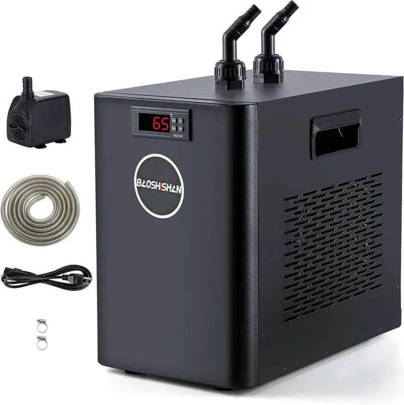 BAOSHISHAN Aquarium Chiller, 42-Gallon, 1/10 HP Quiet Refrigeration System