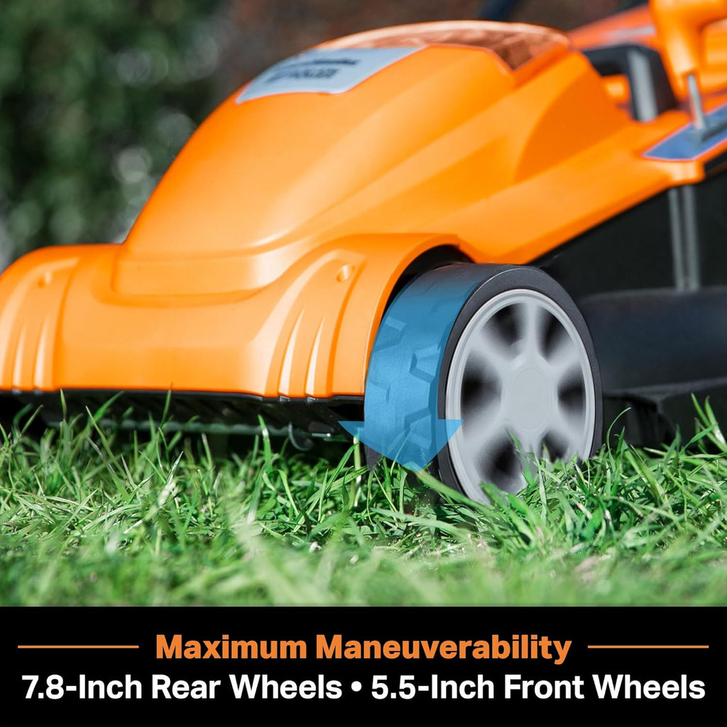 LawnMaster 48V Max Brushless Lawn Mower With 2 x 24V Max 4.0Ah Batteries And Dual Charger - CLMF4817E