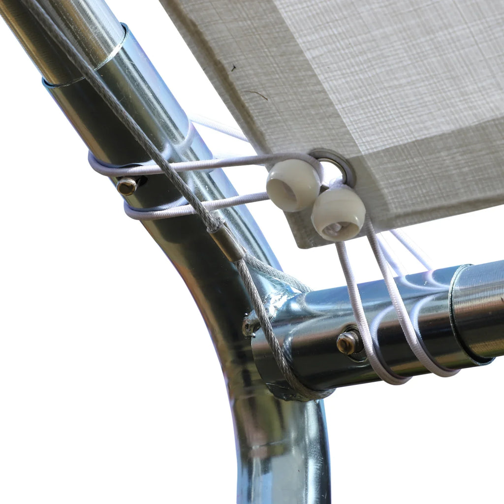 Outsunny Galvanized Steel Carport Canopy 10' x 20', White - 3 Reinforced Steel Cables
