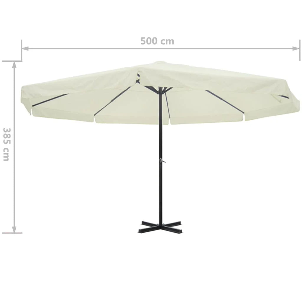 vidaXL Garden Parasol, Azure Blue Polyester With PA Coating, 196.9in x 118.1in