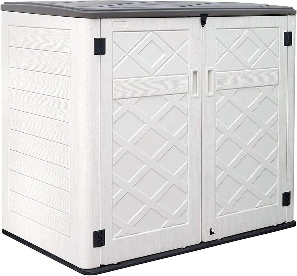 KINYING Horizontal Outdoor Storage Box, 48 Cu.ft, 53.2 in W x 34.3 in D x 47.1 in H