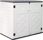 KINYING Horizontal Outdoor Storage Box, 48 Cu.ft, 53.2 in W x 34.3 in D x 47.1 in H