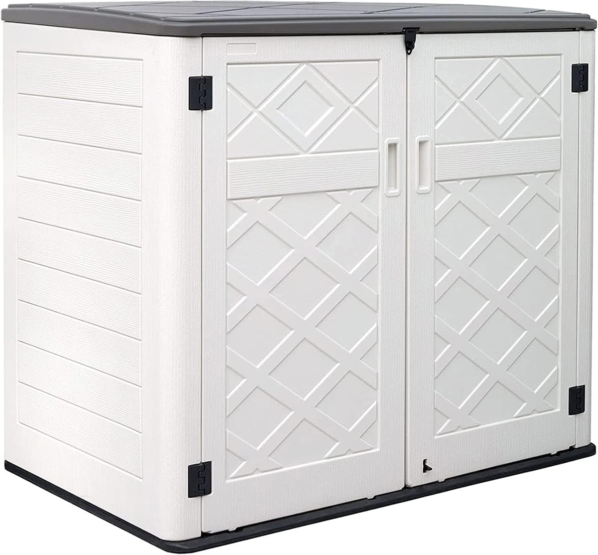 KINYING Horizontal Outdoor Storage Box, 48 Cu.ft, 53.2 in W x 34.3 in D x 47.1 in H