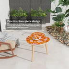 LNSETGC Small Coffee Nesting Tables With Colorful Embroidery Border