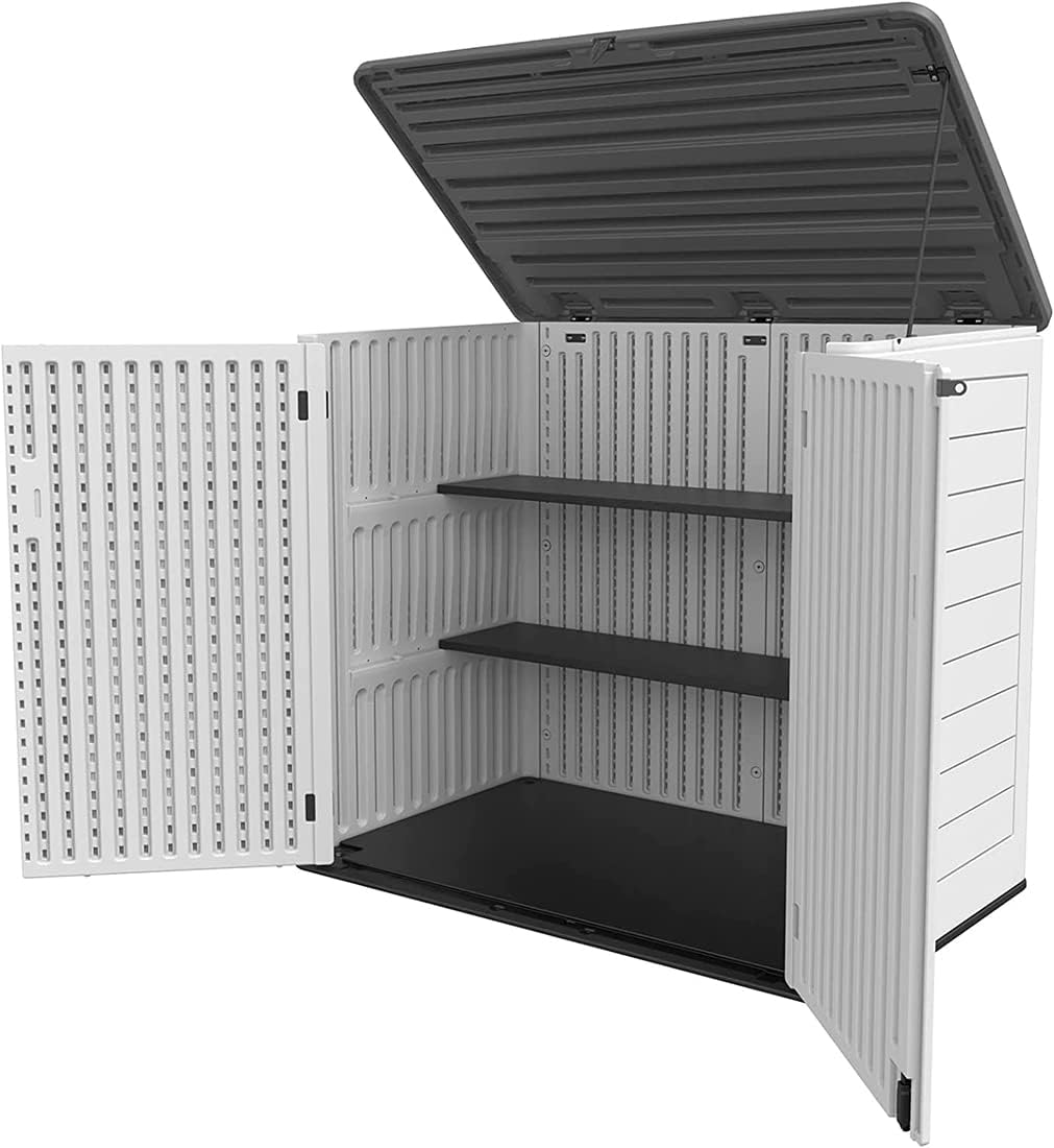KINYING Horizontal Outdoor Storage Box, 48 Cu.ft, 53.2 in W x 34.3 in D x 47.1 in H