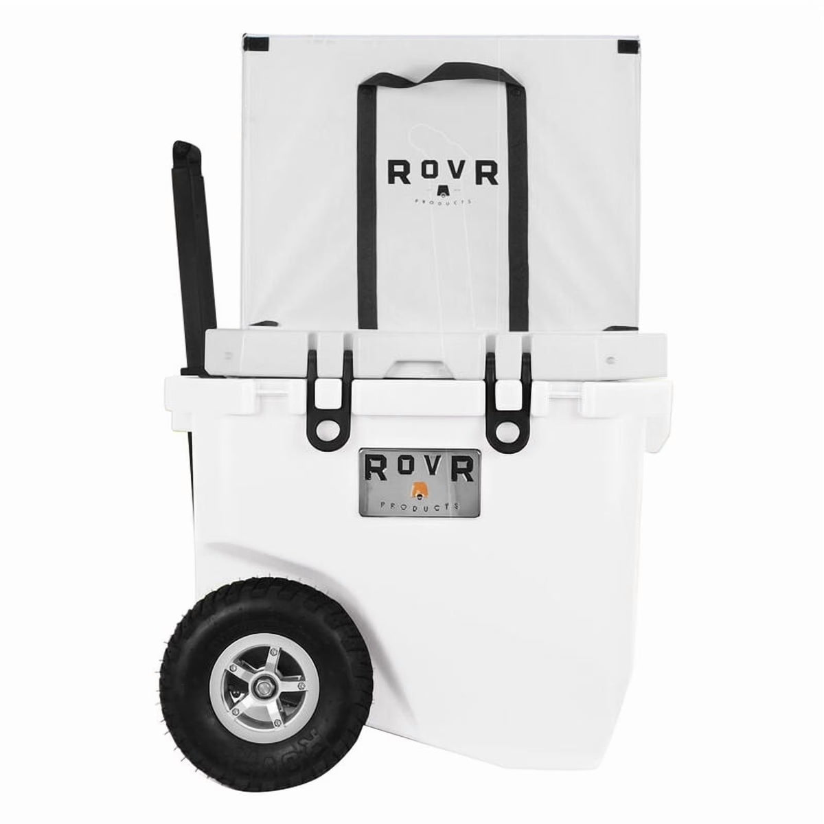 RovR RollR 45-Qt Wheeled Cooler With Handle And Collapsible LandR Bin - Powder - 45PROLLRWB