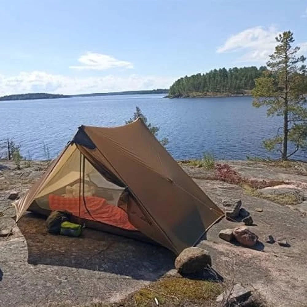 3F UL Gear Ultralight Hiking Tent, Khaki, 2 Person, 4 Season - Lanshan