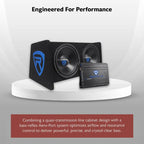 Rockville Dual 12-Inch Car Subwoofer Enclosure Kit With Mono Amplifier - RV12.2B