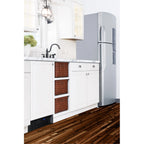 18 in Wide Frost-Free Freezer, Black, Built-In or Freestanding