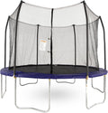 Round Trampoline With Enclosure And Spring Pad, 12-Foot, Blue