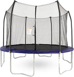 Round Trampoline With Enclosure And Spring Pad, 12-Foot, Blue