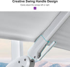 PURPLE LEAF 9' x 12' White Right-Left Tilt Aluminum Cantilever Patio Umbrella