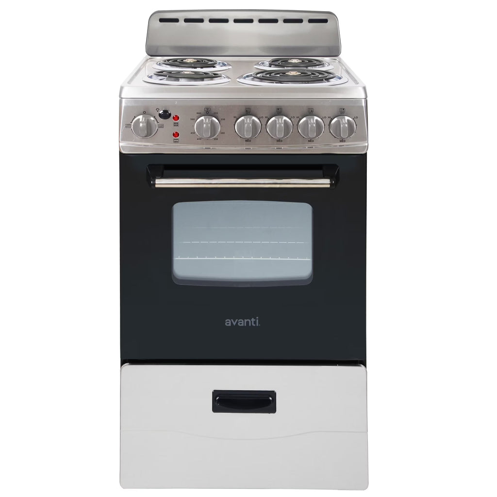 Avanti 20 Inch Freestanding Electric Range Oven, 2.1 Cu. Ft., Stainless Steel - ERU200P3S
