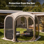 EAST OAK Pop-Up Screen House Tent 10 x 10 FT With Carry Bag