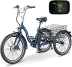 Mooncool Adult 3-Wheel Electric Tricycle, 24in 26in, 350W 36V, 7 Speeds