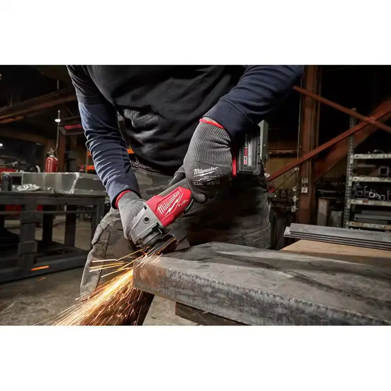 Milwaukee M18 FUEL 18V Brushless 4-1/2 in/5 in Angle Grinder With Paddle Switch - Two 6.0 Ah Batteries and Charger