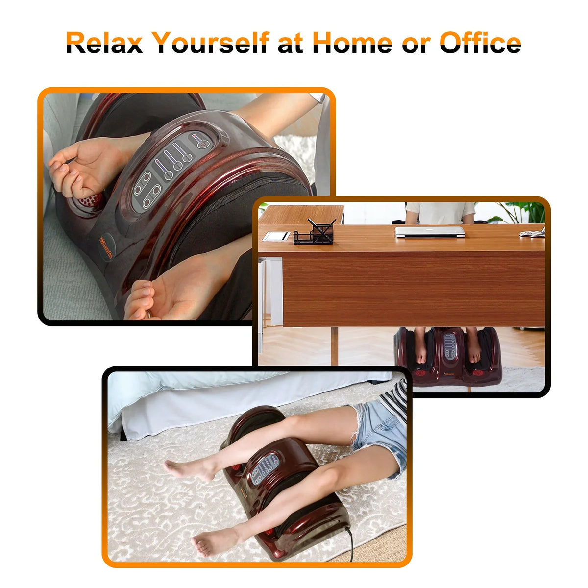 Electric Shiatsu Foot And Calf Massager - Red