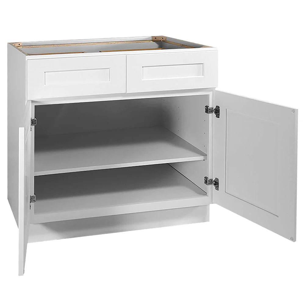 Design House Brookings Unassembled Shaker Base Kitchen Cabinet 36x34.5x24, White - 561407
