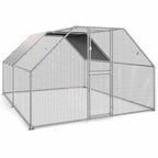 Dextrus Metal Chicken Coop With Waterproof Cover And Wire Mesh, 13.1 x 9.8 x 6.4 ft