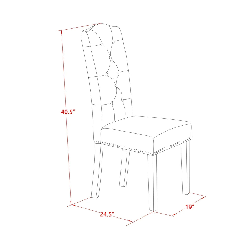 HomeStock 9-Pc Dining Set, 68/92 x 42 x 30 Table, 19 x 25 x 41 Chairs, Brown Beige Linen - Sophisticated Simplicity