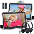 Pumpkin 10.1in Dual Headrest Car DVD Players With Headphones, 2 Mount Brackets, HDMI Input, Region Free And Last Memory