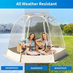TABU Pop Up Bubble Sports Tent, Clear, 10 x 10 ft, 6-7 People