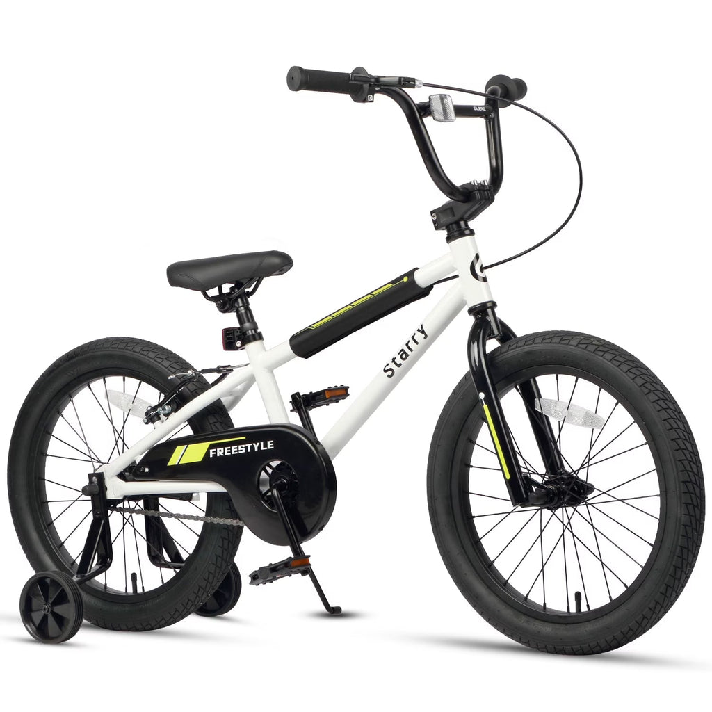 Glerc Kids BMX Style Bicycle 14 Inch Blue With Training Wheels And Coaster Brake