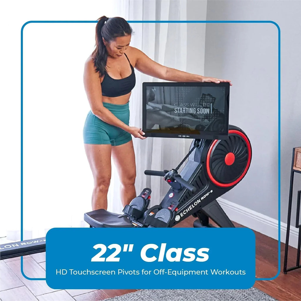 Echelon Smart Rowing Machine With 22in HD Rotating Touchscreen - Row-S