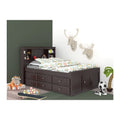 American Furniture Classics Full Size Bookcase Bed With Twelve Drawers In Espresso - 82921K12-22