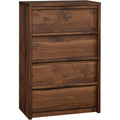 Sauder Harvey Park 4-Drawer Chest, Grand Walnut Finish