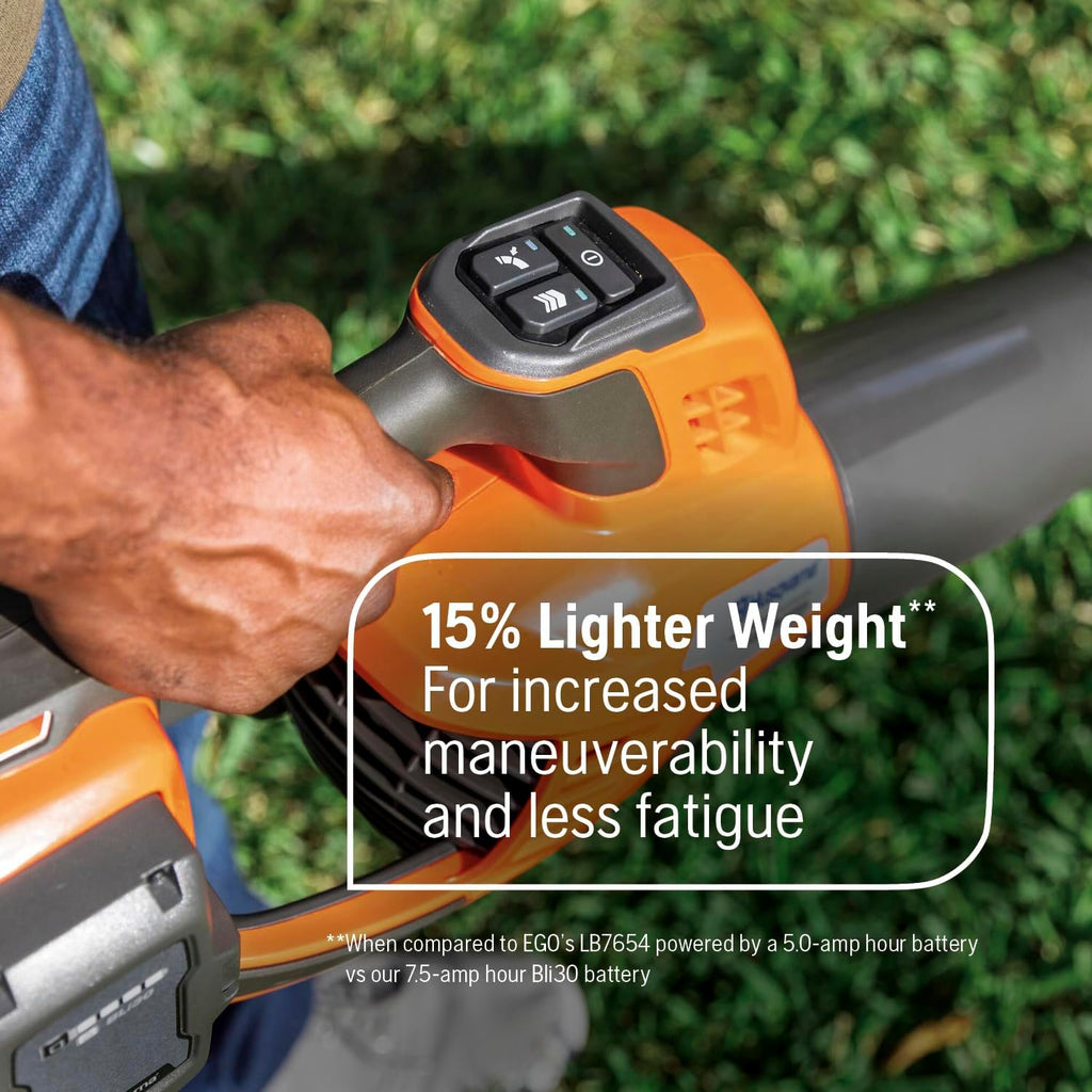 Husqvarna Leaf Blaster 350iB Cordless Leaf Blower 200-MPH 800-CFM 40V 7.5 Ah Battery And Charger - 970569904