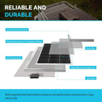 Renogy 200 Watts 12 Volts Monocrystalline RV Solar Panel Kit With Adventurer 30A LCD PWM Charge Controller - rv200wadv-30a