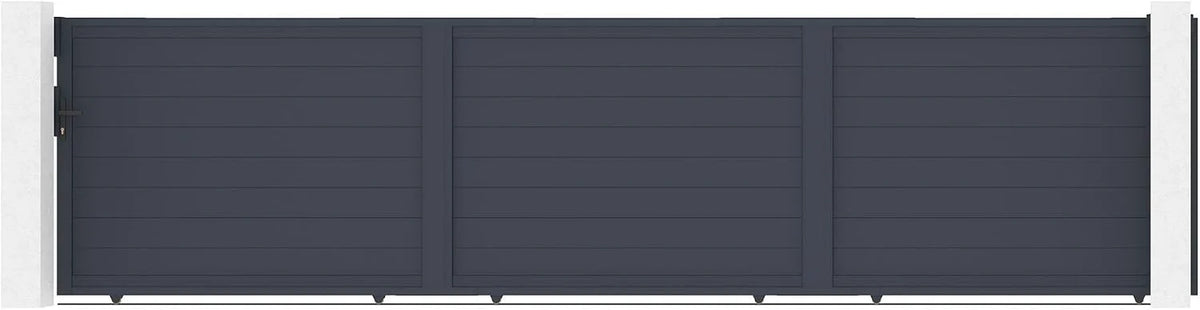 Casanoov Aluminium Folding Driveway Gate 4m x 160cm Grey - KIT-000024
