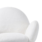 Beech Frame Upholstered Armchair With Polypropylene/Olefin Upholstery - White