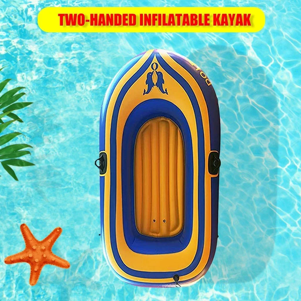 2-Person Inflatable Dinghy Boat, 200kg Capacity, 180x96cm