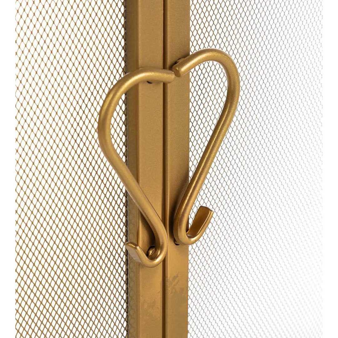Plow & Hearth Small Cast Iron Scrollwork Fireplace Fire Screen With Doors