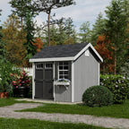 Little Cottage Co. Outdoor Wood Storage Shed, 8x8, Precut DIY Kit - Colonial Pinehurst