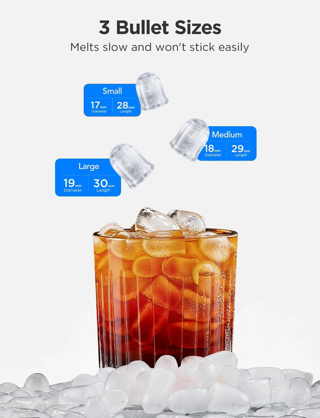 GoveeLife Smart Countertop Ice Maker, 2 L, 26 lbs Per 24 Hours, Two Ice Sizes