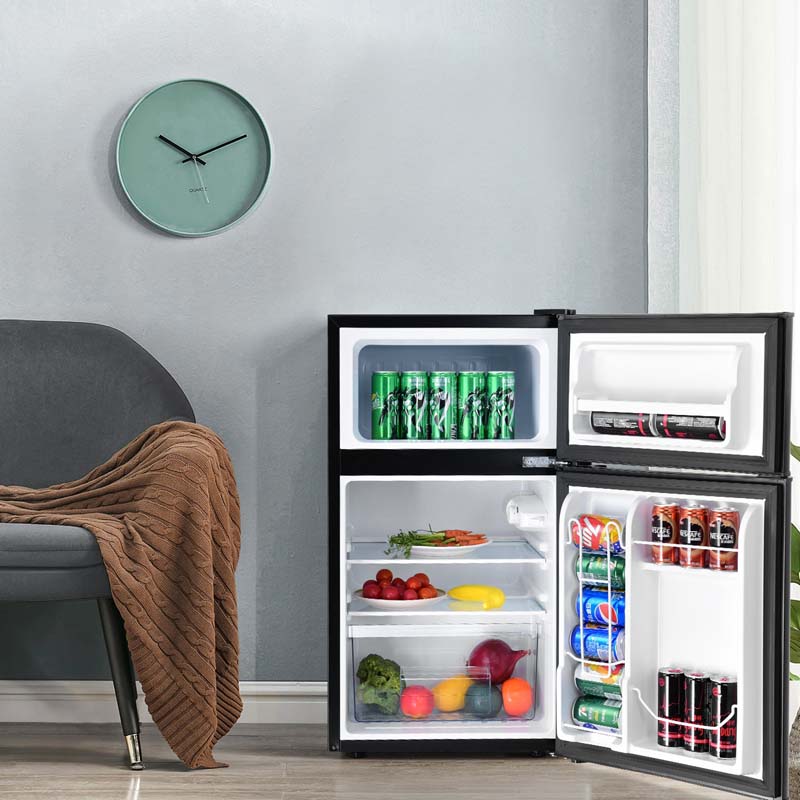 3.2 Cu. Ft. 2-Door Compact Refrigerator With Freezer - Black, Gray Or White