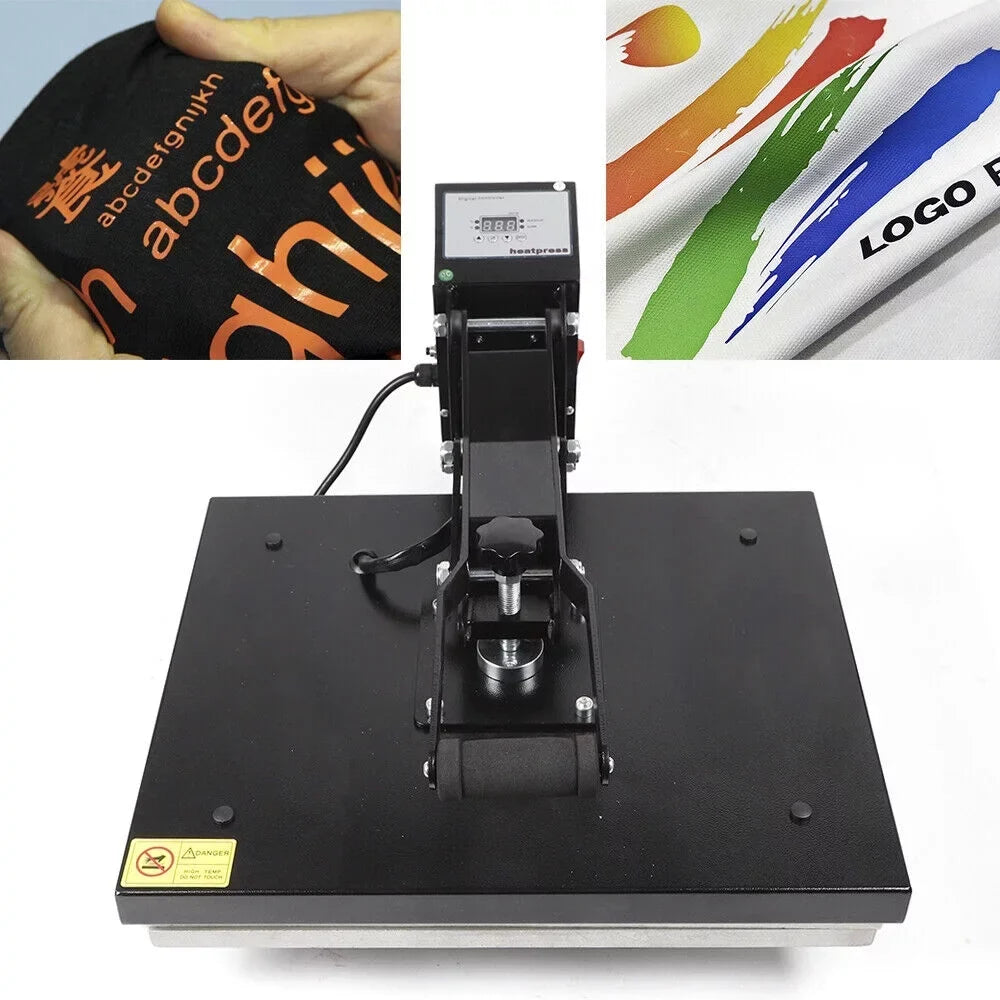 DENEST Clamshell Heat Press Machine 16in x 20in For T-Shirt Sublimation And Digital Transfer