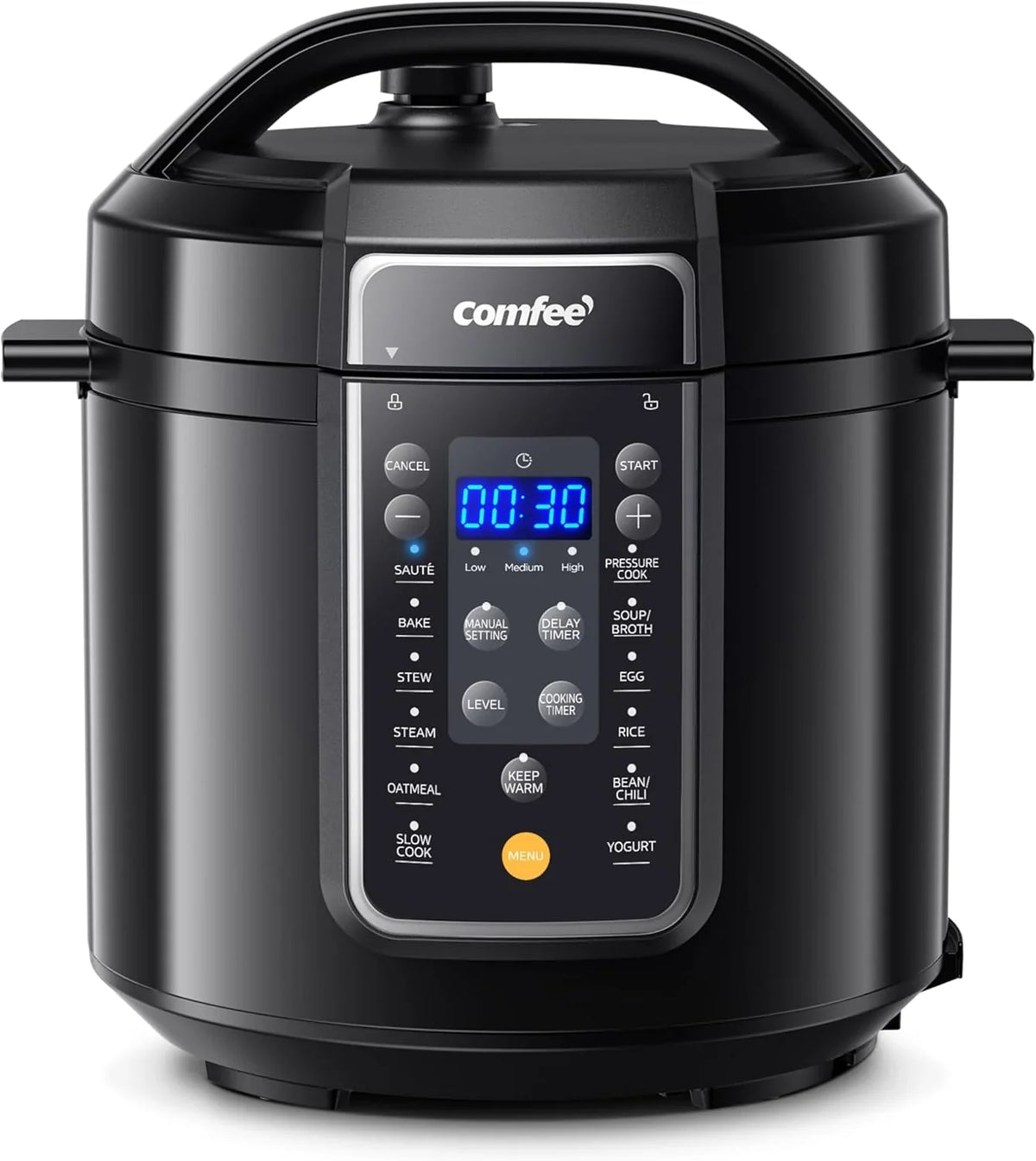 COMFEE 16-in-1 Electric Pressure Cooker, 8 Quarts, Black
