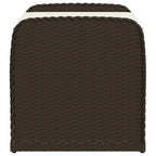 vidaXL Outdoor Poly Rattan Storage Bench With Cushion, Black, 45.3 x 20.1 x 20.5 in