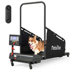 Dog Treadmill Pet Running Machine, 200 lbs Capacity, 1.4 inch LCD Screen - Black