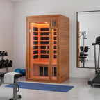 DYNAMIC SAUNAS 1- to 2-Person Low EMF Far Infrared Dry Heat Sauna With Red Light Therapy - Barcelona