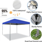 GVDV 10x10 ft Easy Pop Up Outdoor Canopy Tent - Blue